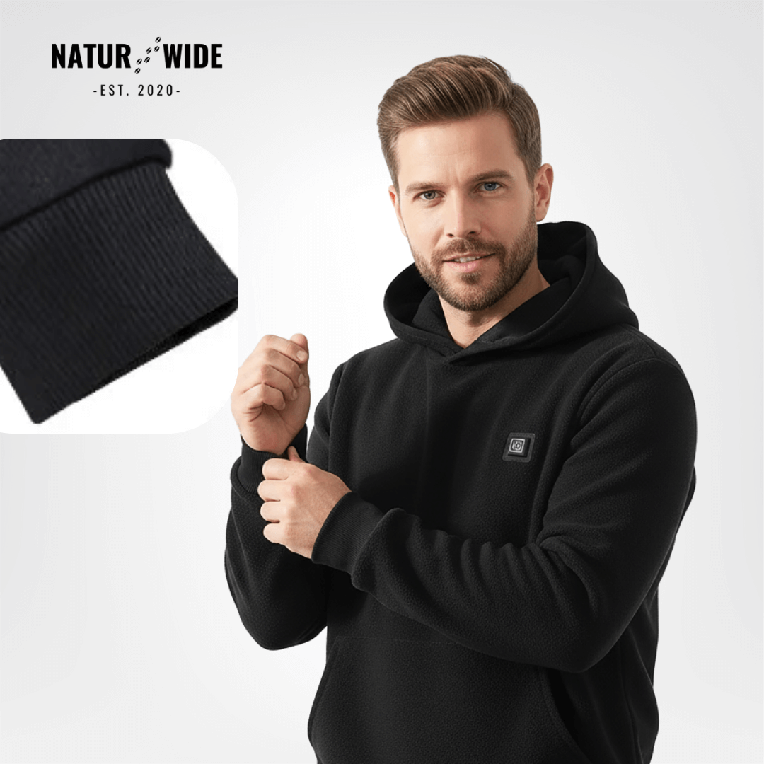 USB Heated Hoodie – Unisex Zip-Up with Thick Wool Lining