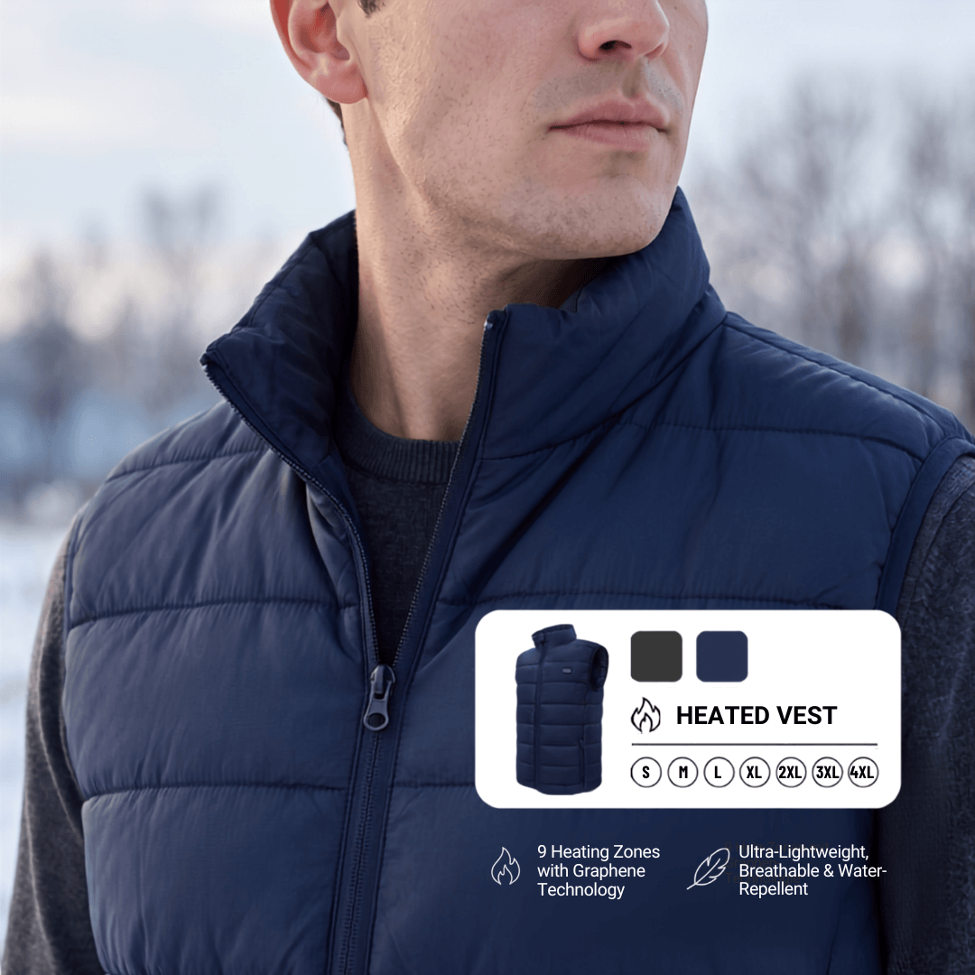 Heated Vest – 9 Heating Zones, USB Rechargeable &amp; Waterproof