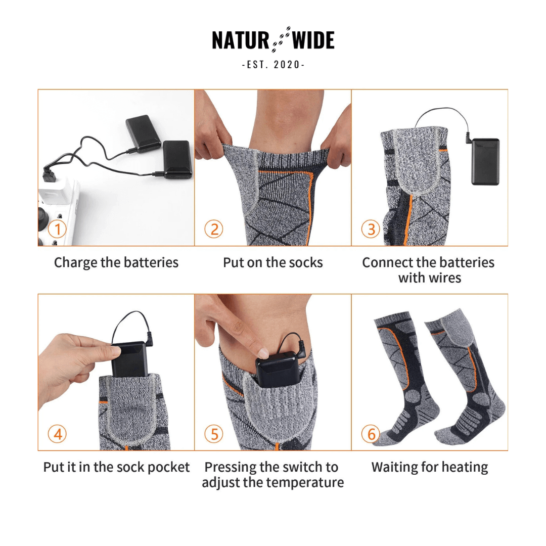 Heated Socks - Winter Sports &amp; Outdoor Warmth