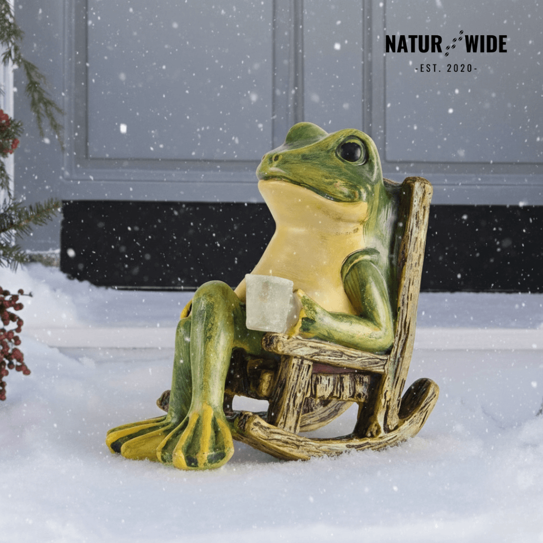 Solar Mini Frog Garden Statue - Glowing Outdoor Decor