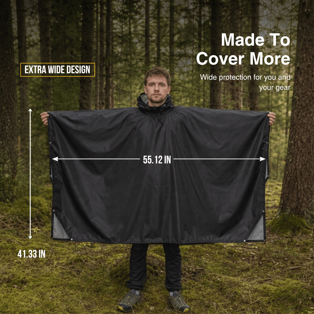 3 in 1 rain poncho – protection for all weather conditions