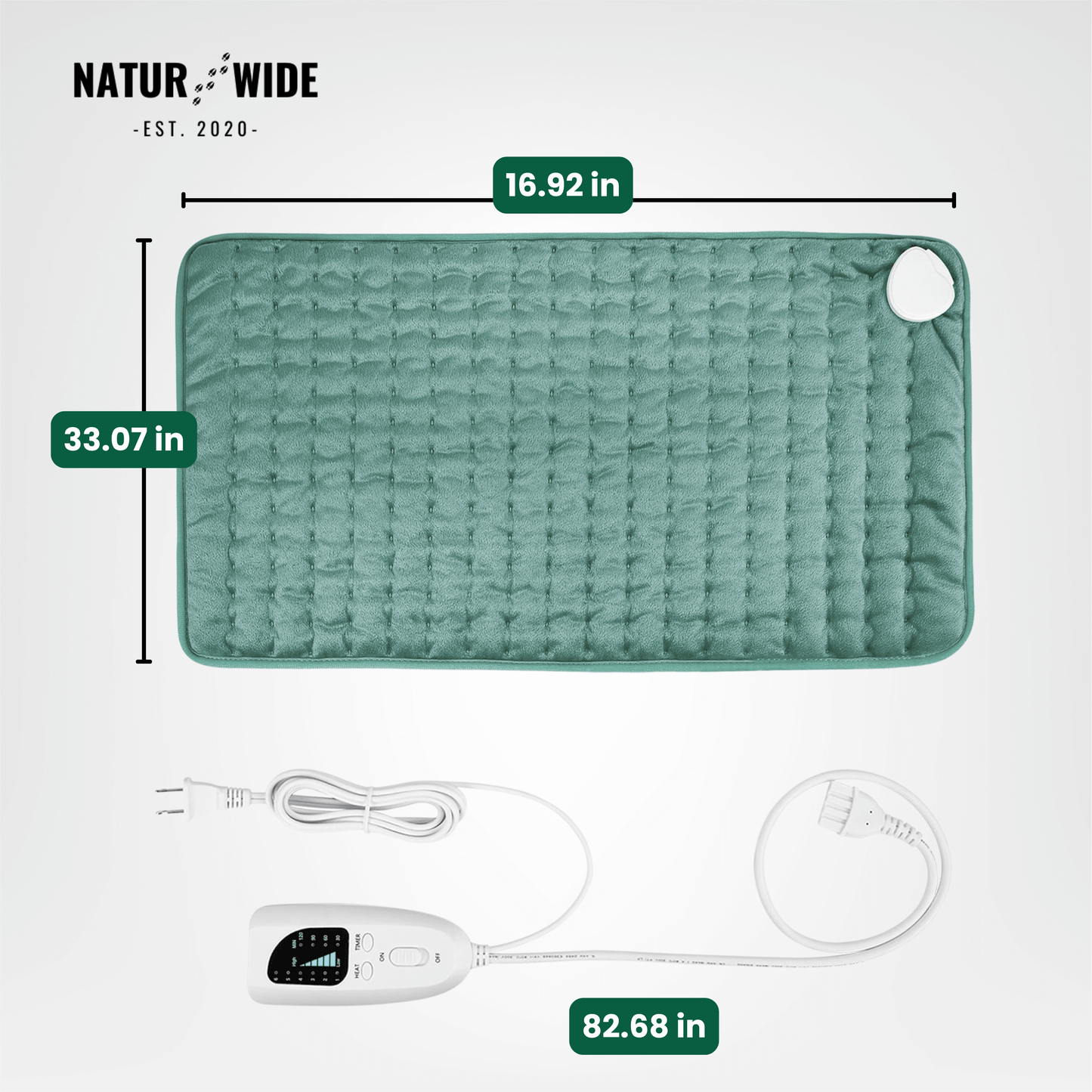 Electric Heating Blanket - Heat Pad for Back, Belly &amp; Legs with 6 Temperature Levels