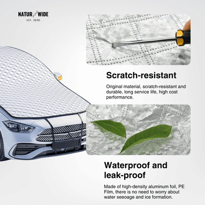 Car Windshield Snow Cover – Frost &amp; Sun Protection for Sedans &amp; SUVs