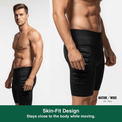3D Padded Protective Shorts – Hip &amp; Tailbone Guard for Skiing