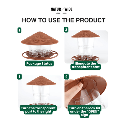 Gazebo Wild Bird Feeder – Hanging Outdoor Seed Station