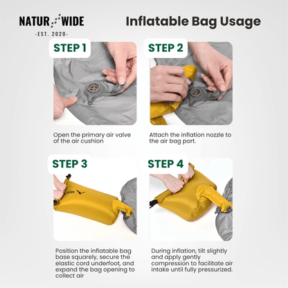 NaturWide 7.6R Camping Sleeping Pad – Ultralight, Self-Inflating &amp; Double-Reinforced