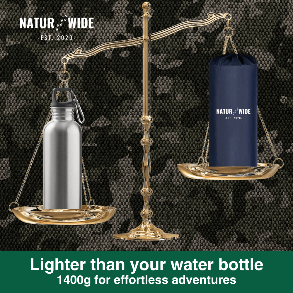 Ultralight, compact 2-in-1 sleeping mat – ideal for any adventure for two.