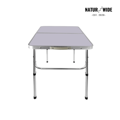 Adjustable Height Folding Camping Table – Portable Aluminum Picnic Desk