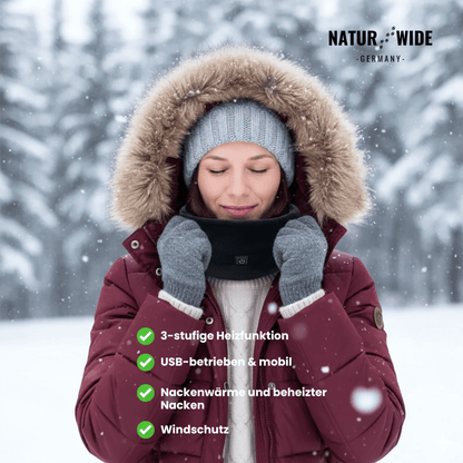 USB Heated Neck Warmer – Electric Scarf with 3 Heat Settings