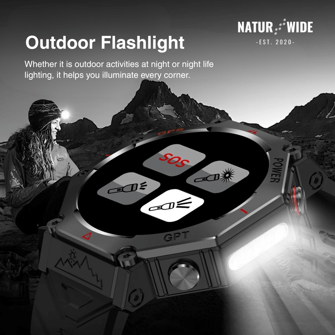 Military GPS Smart Watch – AMOLED, 10ATM, HD Bluetooth Call
