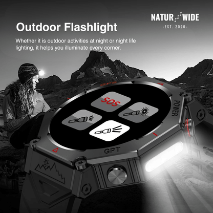 Military GPS Smart Watch – AMOLED, 10ATM, HD Bluetooth Call