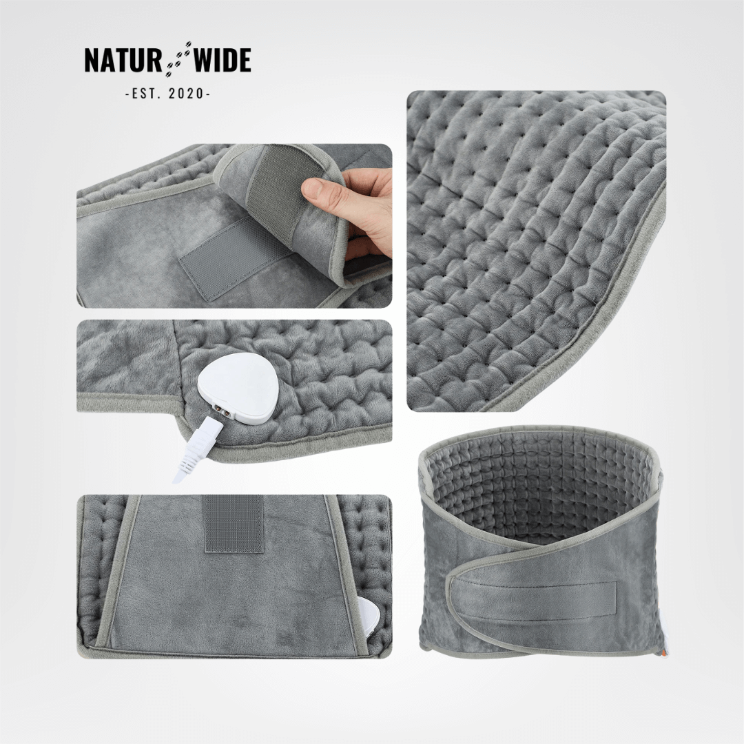 Electric Back Heating Belt – Waist Warmer with 9 Heat Settings &amp; Timer