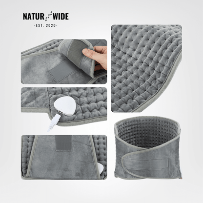 Electric Back Heating Belt – Waist Warmer with 9 Heat Settings &amp; Timer