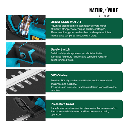 Brushless Cordless Hedge Trimmer – 20 Inch Blade