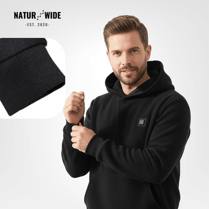 USB Heated Hoodie – Unisex Zip-Up with Thick Wool Lining