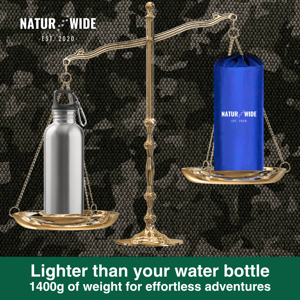 Ultralight, compact 2-in-1 sleeping mat – ideal for any adventure for two.