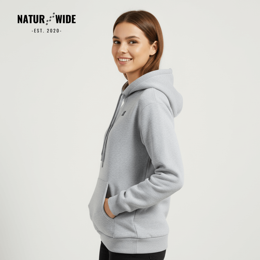 USB Heated Hoodie – Unisex Zip-Up with Thick Wool Lining