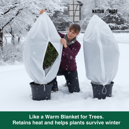 Winter Plant Protection Bag – Fleece Frost Cover with Zipper