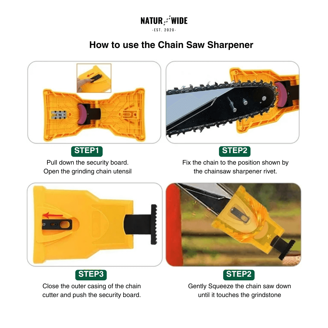 Universal Chainsaw Teeth Sharpener – Fast & Portable (14-20 Inch)