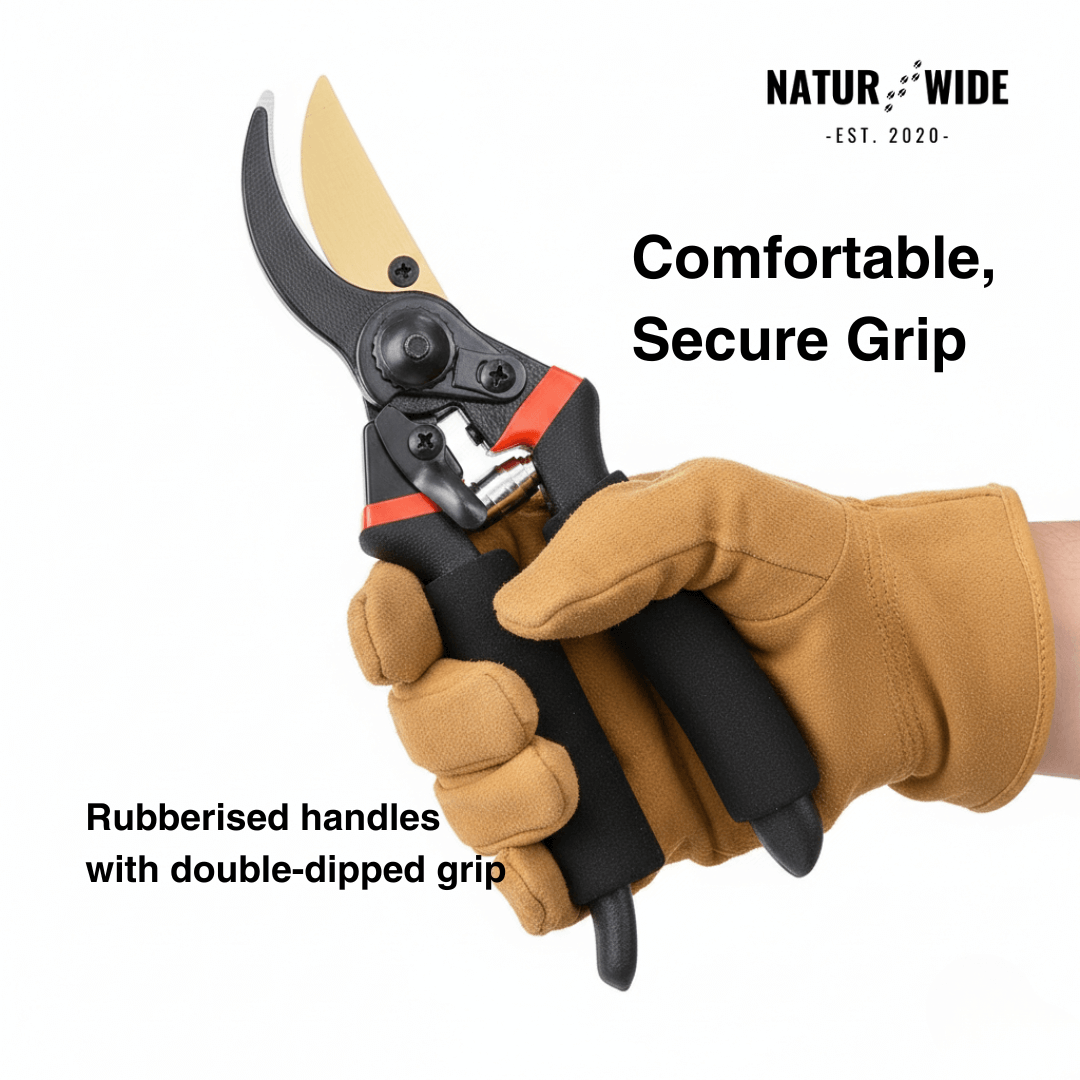 AIRAJ 8.5 Inch Pruner Shears SK5 Blade Pruning Scissors for Bonsai Fruit Trees Flowers Pruners，Ergonomic Non-slip Handles