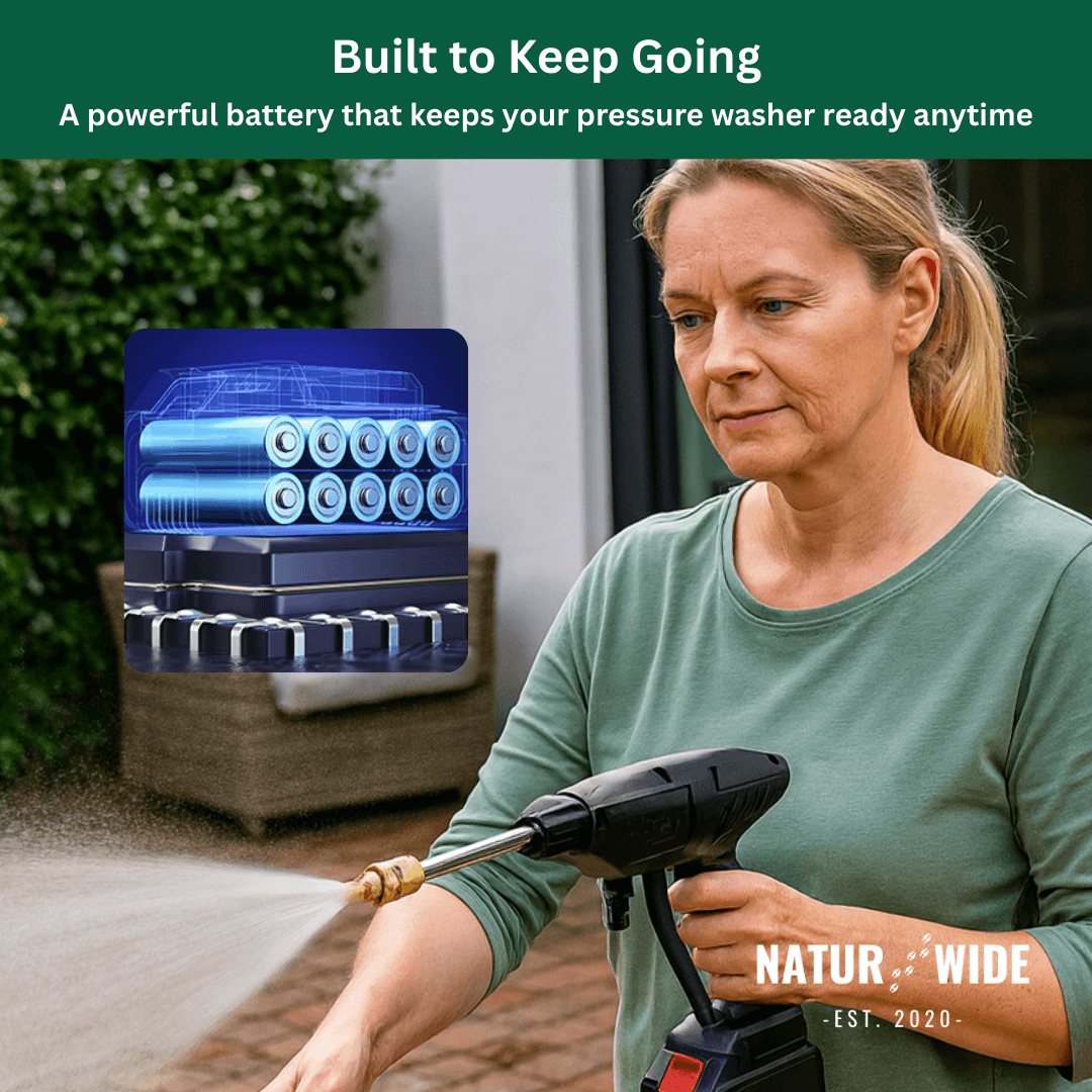 Cordless pressure washer - portable, powerful &amp; flexible