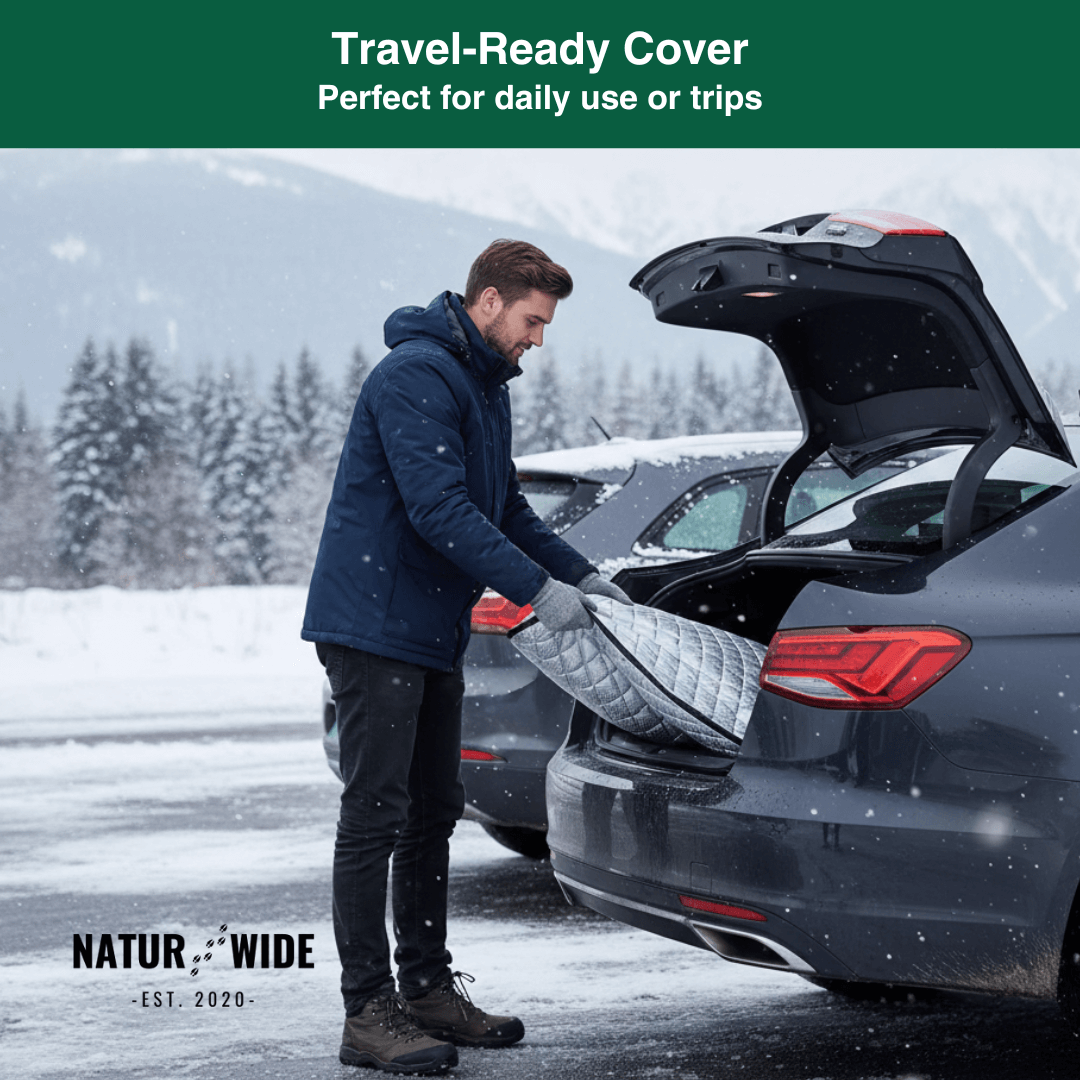 Car Windshield Snow Cover – Frost &amp; Sun Protection for Sedans &amp; SUVs