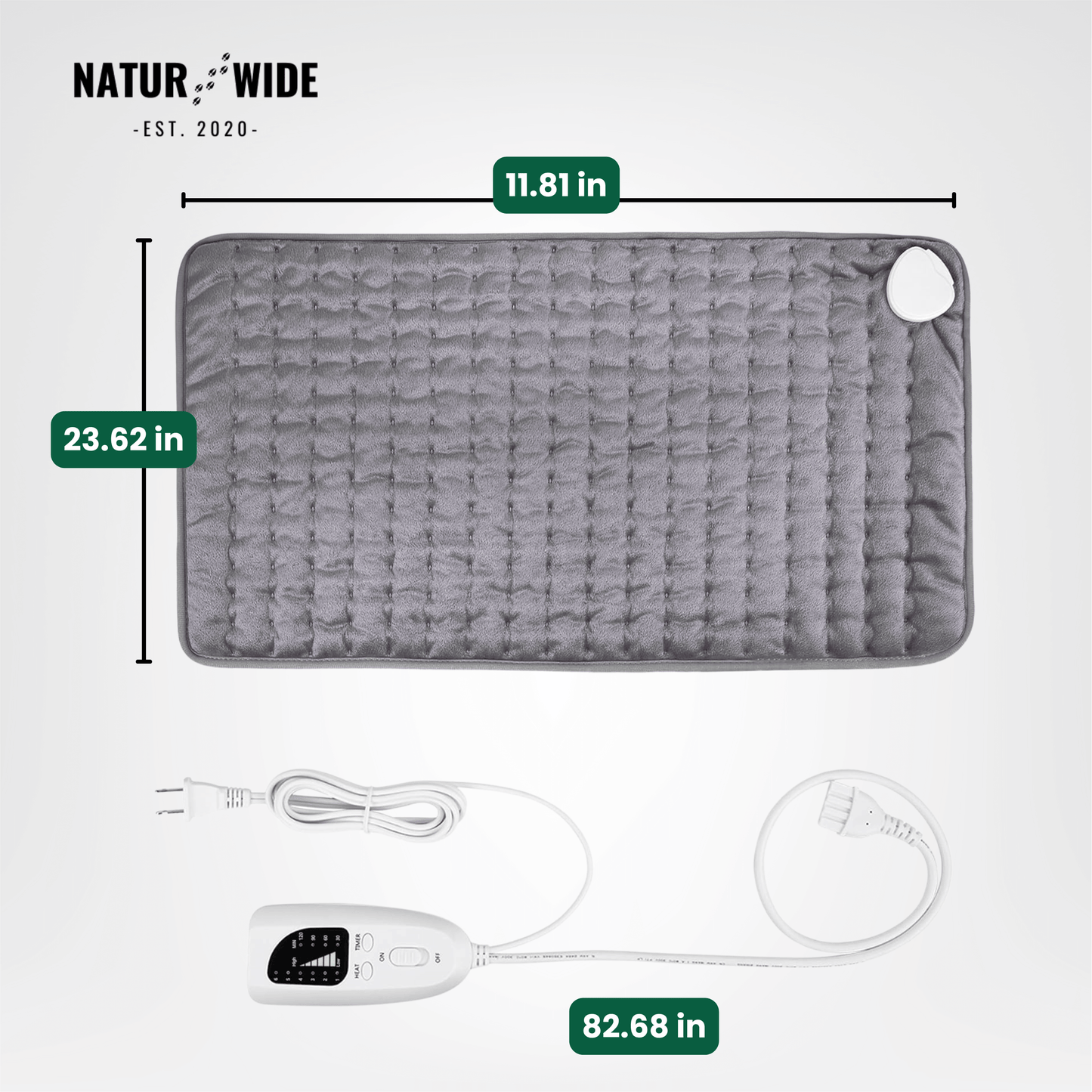 Electric Heating Blanket - Heat Pad for Back, Belly &amp; Legs with 6 Temperature Levels