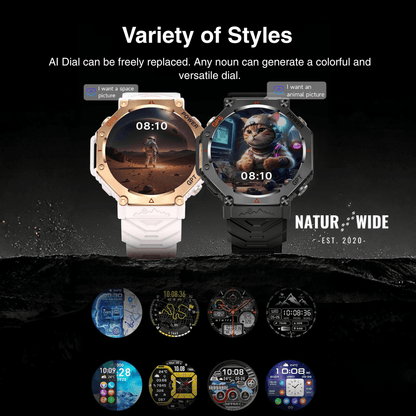 Military GPS Smart Watch – AMOLED, 10ATM, HD Bluetooth Call