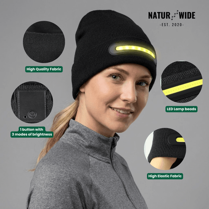 LED Hat with Light – USB Rechargeable Unisex Winter Hat