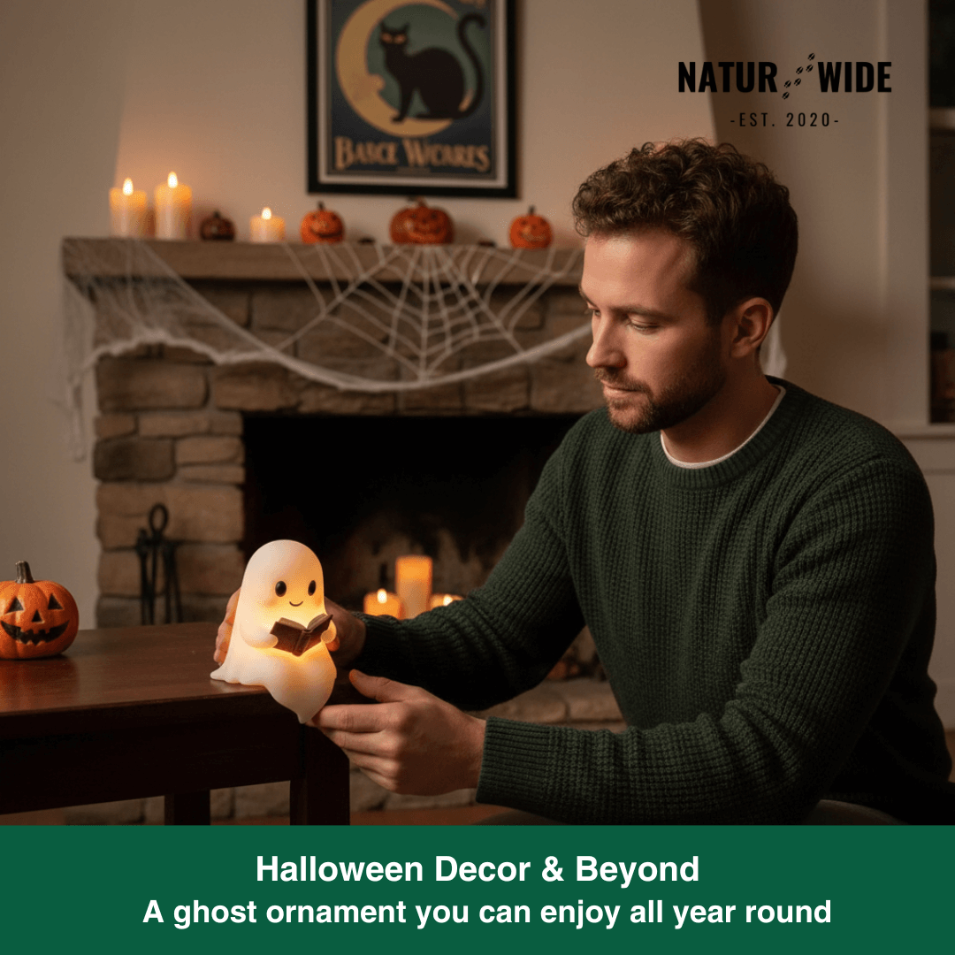 Cute Ghost Reading Lamp – 3D LED Night Light & Decor