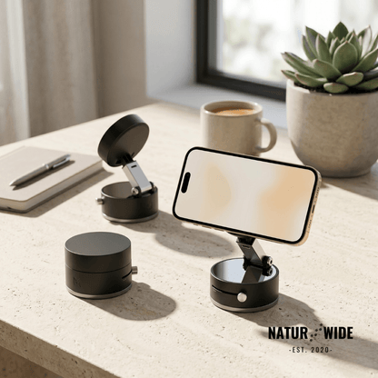 Magnetic Car Phone Mount – Vacuum Suction Cup, No-Trace Hold