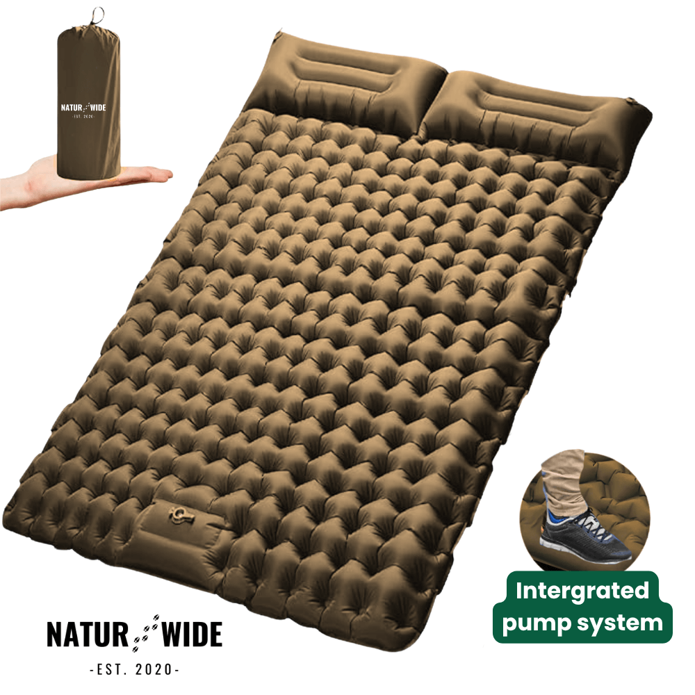 Ultralight, compact 2-in-1 sleeping mat – ideal for any adventure for two.