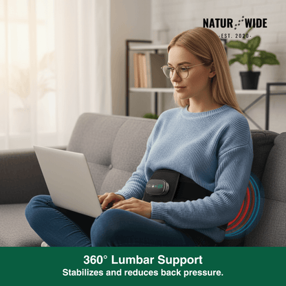 Back Massage Belt – Heating Pad, Vibration &amp; Red Light Therapy