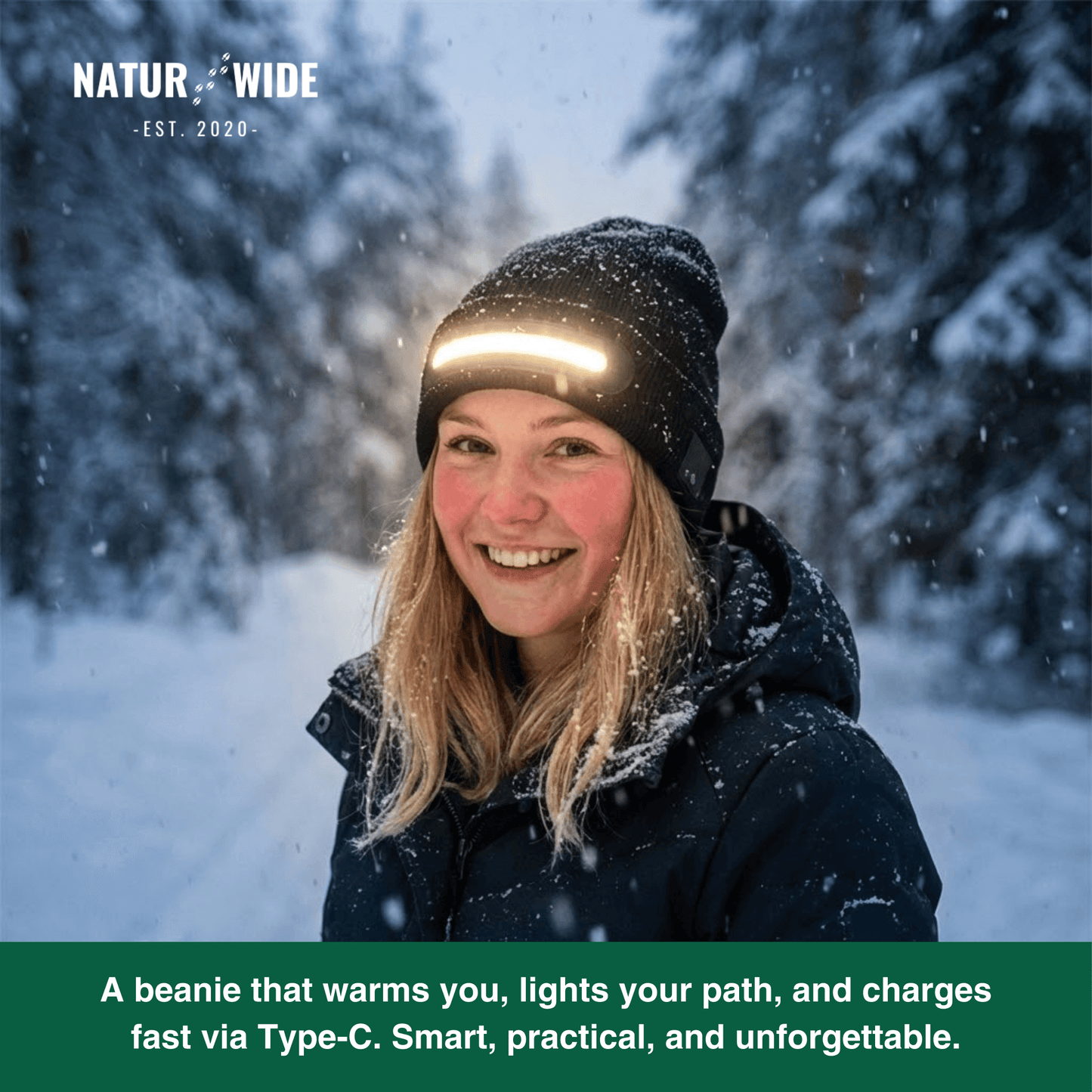 LED Hat with Light – USB Rechargeable Unisex Winter Hat