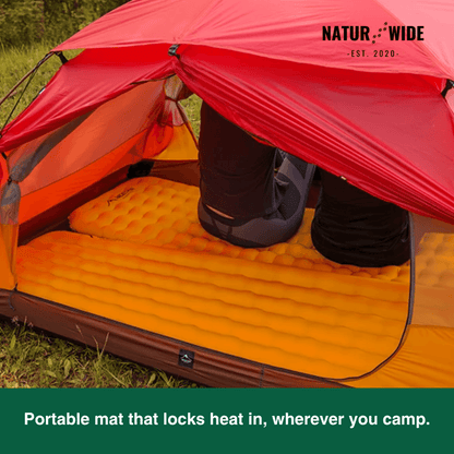 NaturWide 7.6R Camping Sleeping Pad – Ultralight, Self-Inflating &amp; Double-Reinforced