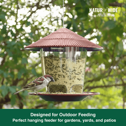 Gazebo Wild Bird Feeder – Hanging Outdoor Seed Station