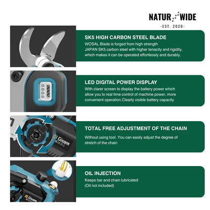 4-in-1 Cordless Telescoping Pole Saw & Pruner – Brushless (18V Compatible)