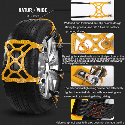 3pcs Snow Tire Chains for Car/SUV/Truck