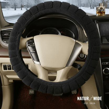 Soft Plush Steering Wheel Cover – Warm Winter Protector (15")