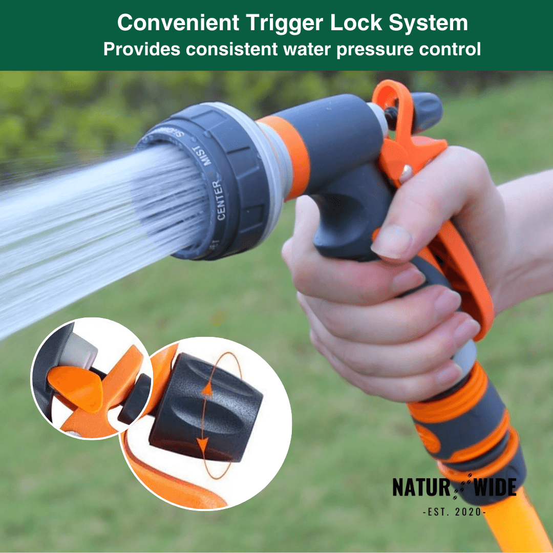 Garden Hose Nozzle 8-in-1 – Non-Slip & Versatile