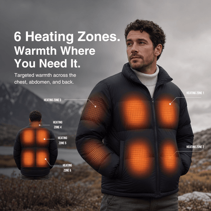 Naturwide Heated Winter Jacket – 6 Heating Zones, Waterproof &amp; Extra Warm for Men and Women