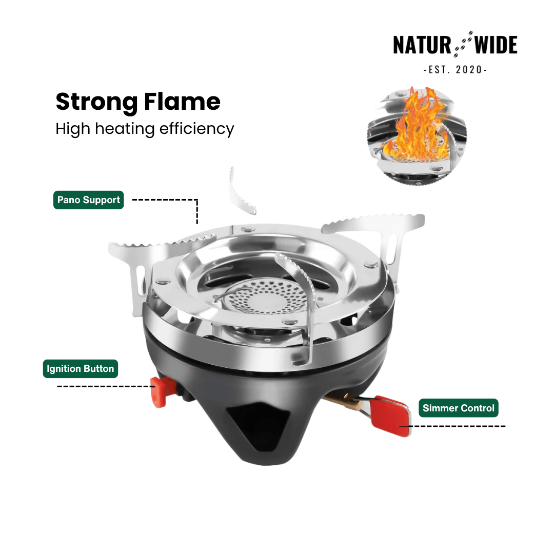 Portable 1.4L Camping Stove & Pot Cooking System