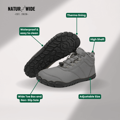 Winter Snow Boots – Warm, Fur-Lined Barefoot Shoes for Men &amp; Women