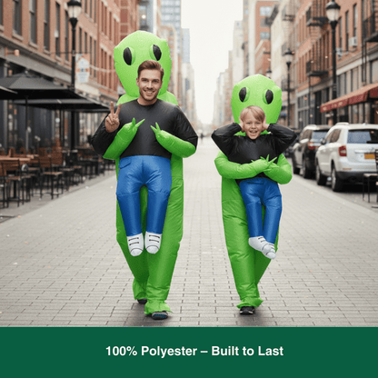 Inflatable Alien Costume – Funny “Pick Me Up” Illusion Suit
