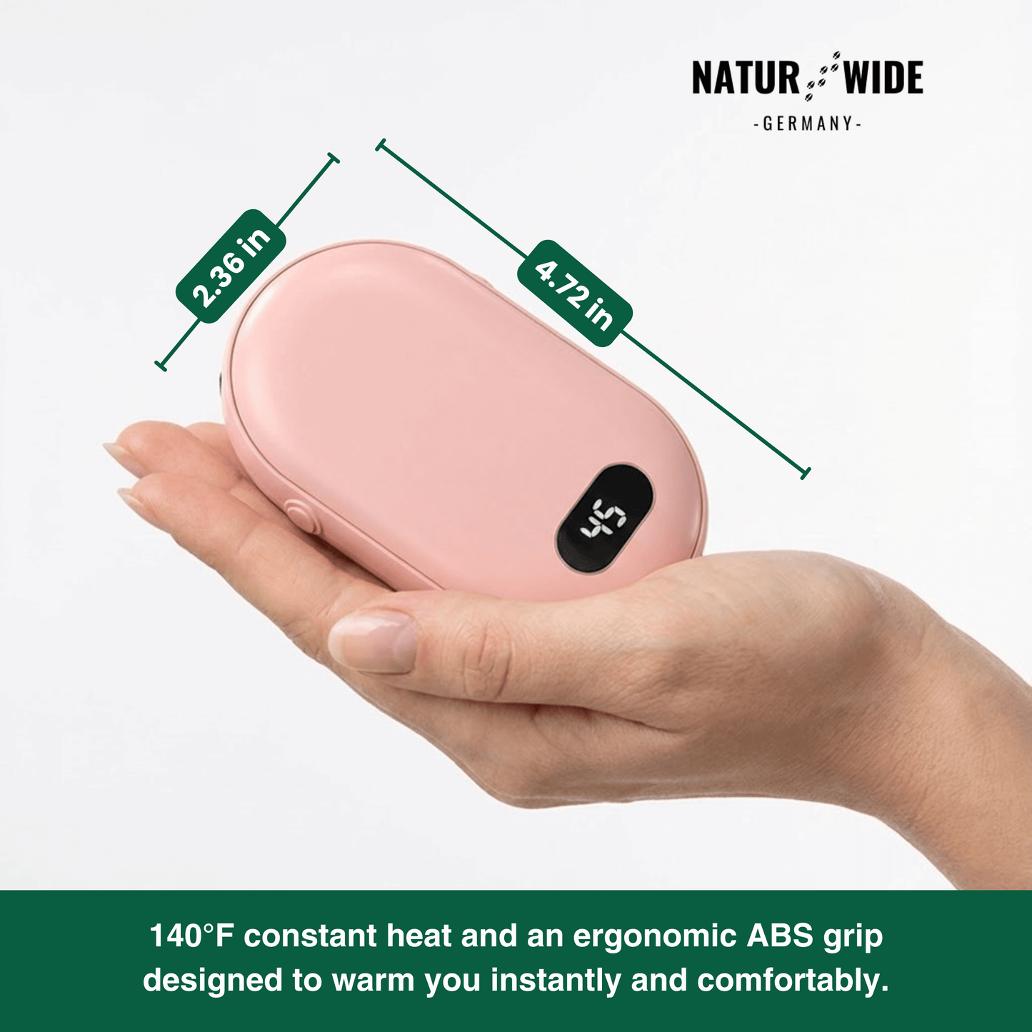 Double-Heat Hand Warmer – Rechargeable Pocket Warmer