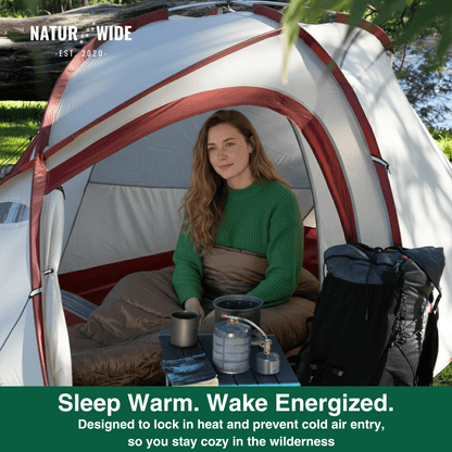 NaturWide Mummy Sleeping Bag – Lightweight &amp; Warm for Outdoor