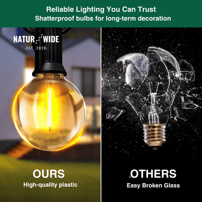 LED Outdoor String Lights – Shatterproof & Weatherproof (Plugin)