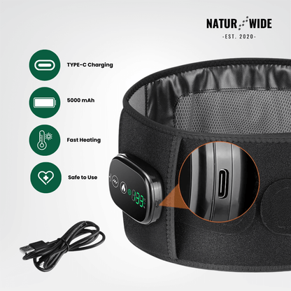 Back Massage Belt – Heating Pad, Vibration &amp; Red Light Therapy