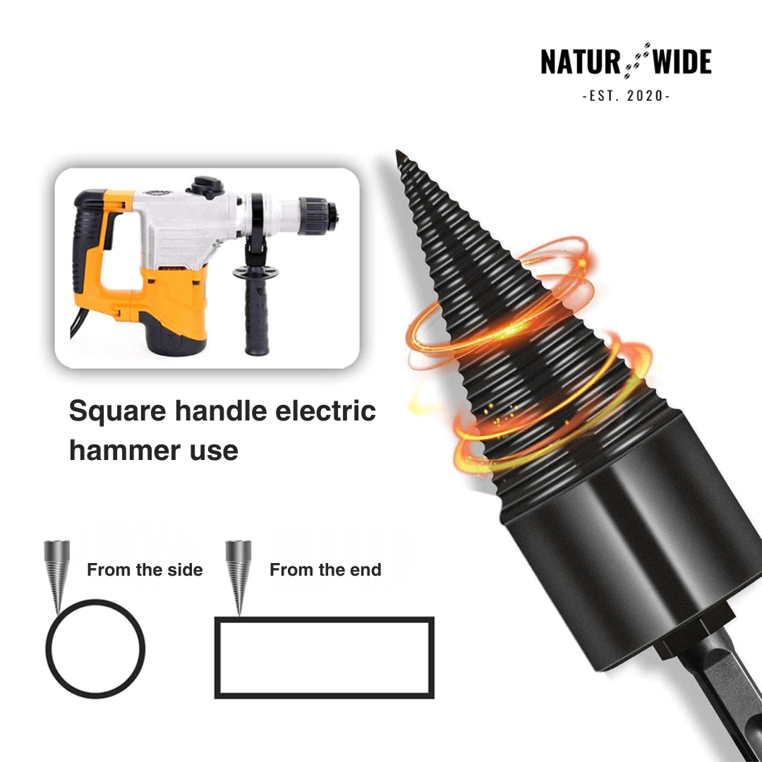 Firewood Splitter Drill Bit 32mm – Wood Splitting Cone