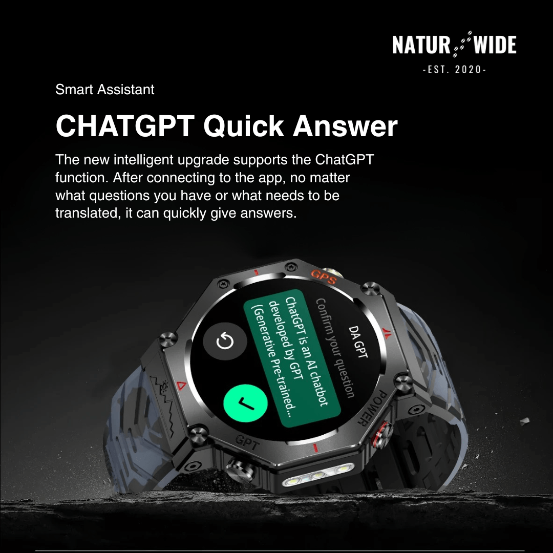 Military GPS Smart Watch – AMOLED, 10ATM, HD Bluetooth Call